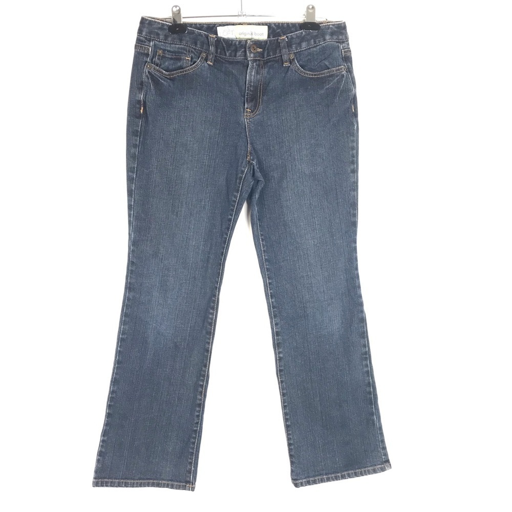 Washington & Co Womens Blue Wash Denim Bootcut Jeans Size 10P